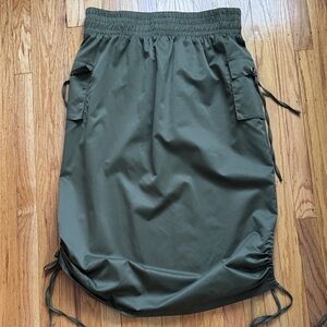 SHEIN Olive Green Cargo Drawstring Skirt